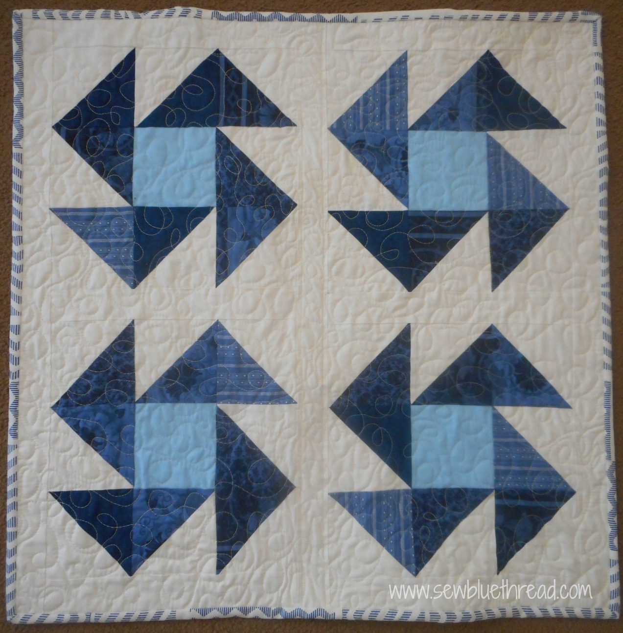 Rolling Waves Free Quilt Pattern